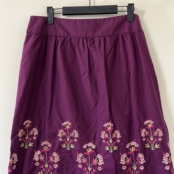 Talbots Purple Beaded Embroidered Pencil Skirt Size 14 - Picture 2 of 7